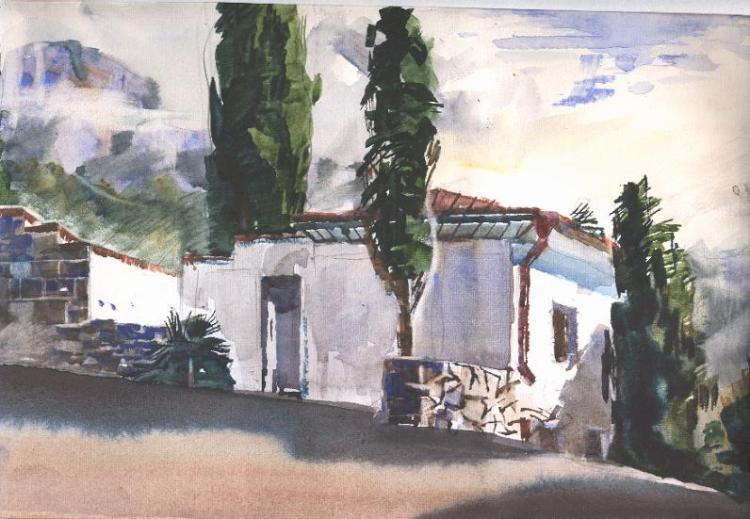 Ilona Glade: Krim (Aquarellpapier, Aquarell, Flachpinsel)